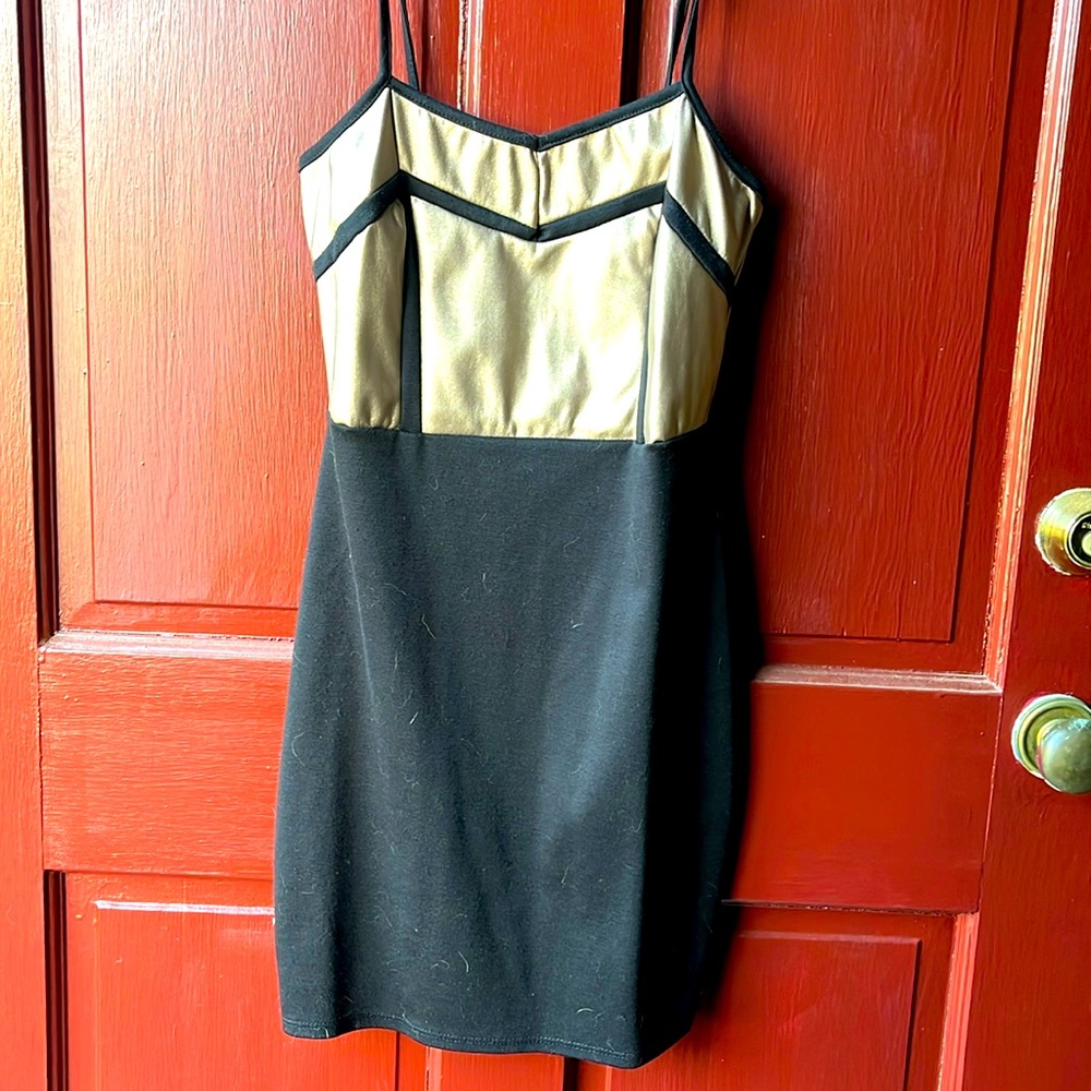 Black and gold dress